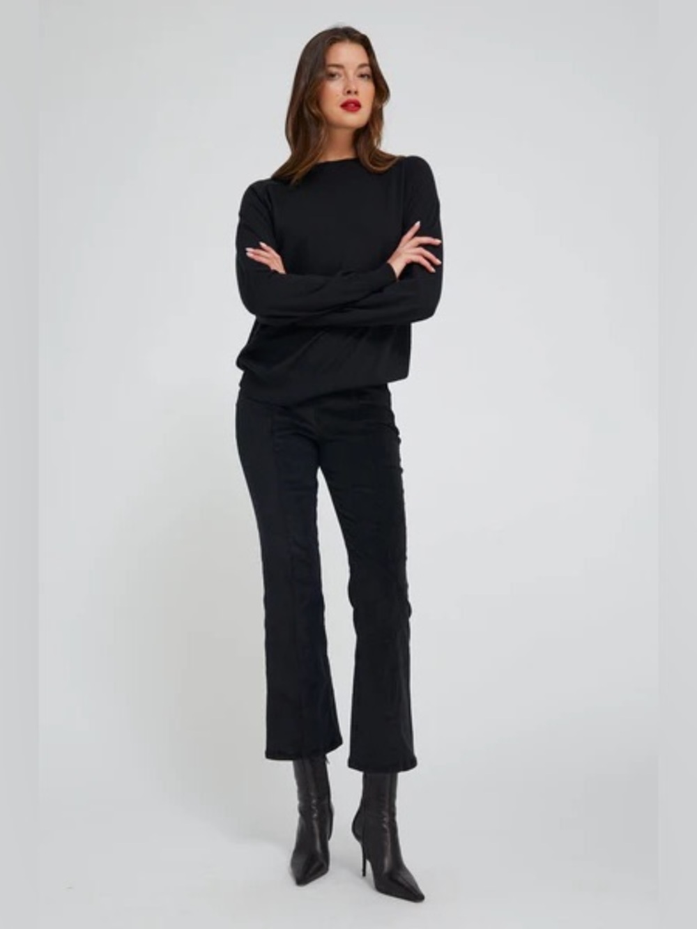 SPRWMN Black Flare & Wide Leg Jeans — Timeless Black Style